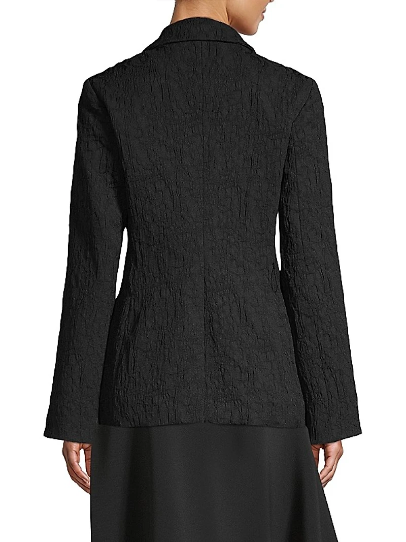 Textured Split Sleeve Blazer