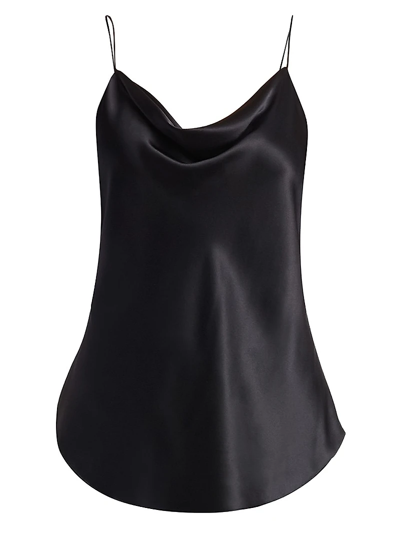 Marta Silk Cowlneck Cami Top