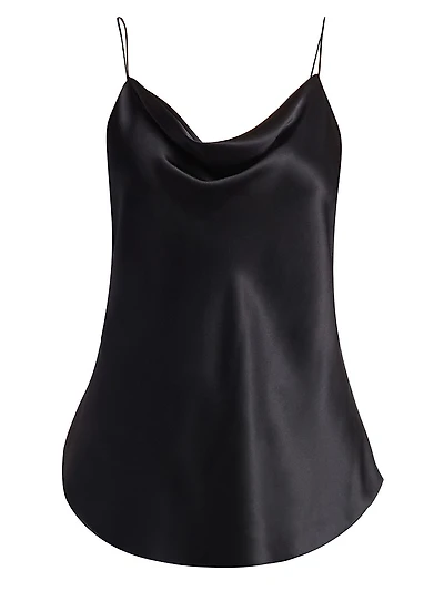 Marta Silk Cowlneck Cami Top