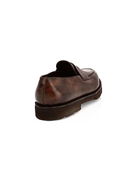 Lopez Chunky Leather Penny Loafers