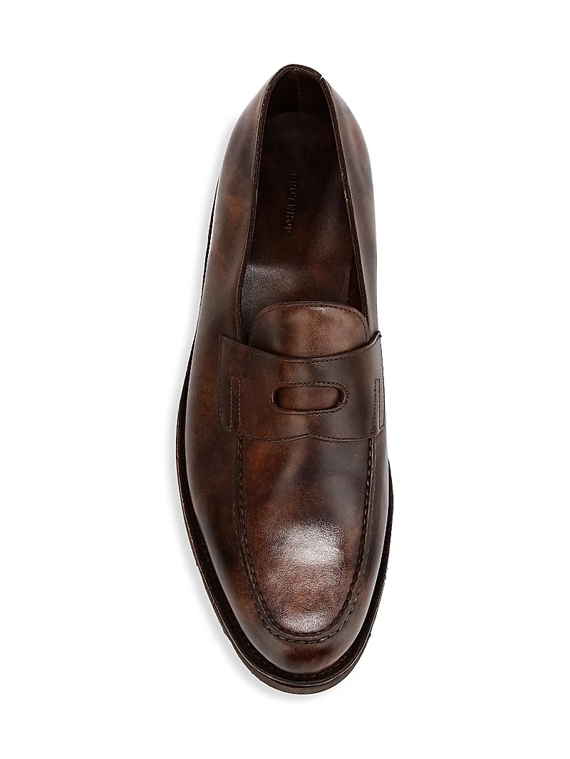 Lopez Chunky Leather Penny Loafers