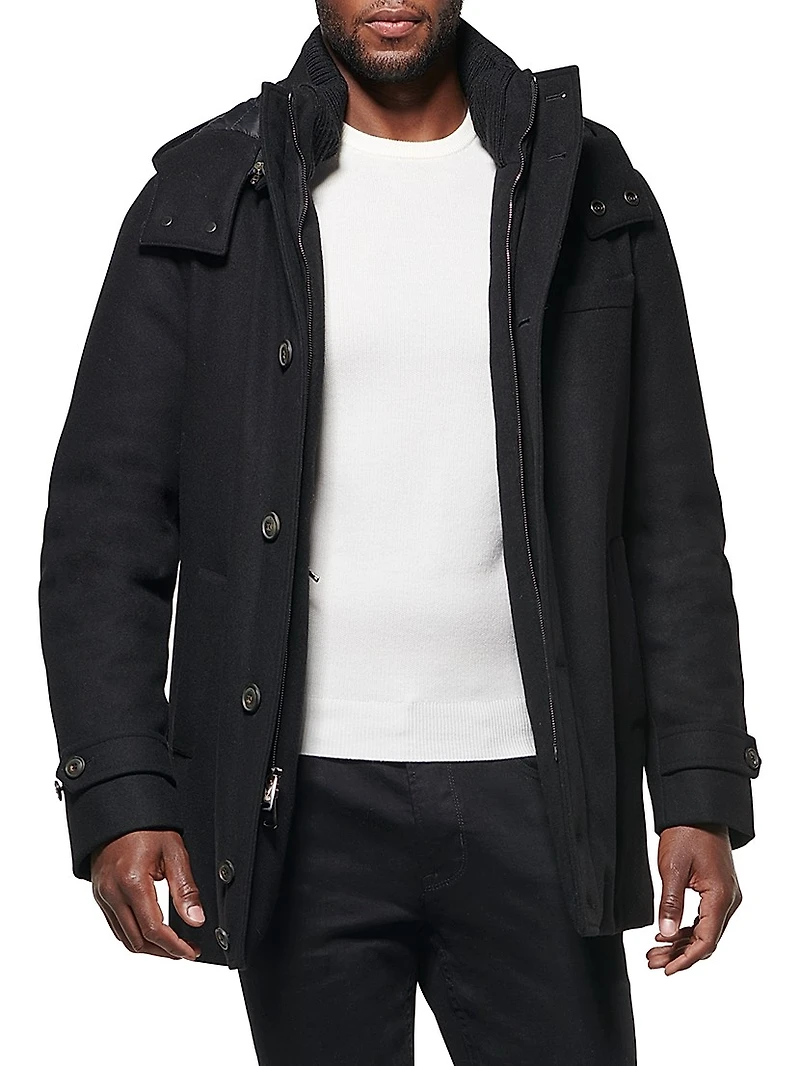 City Active Wool-Blend Down Parka