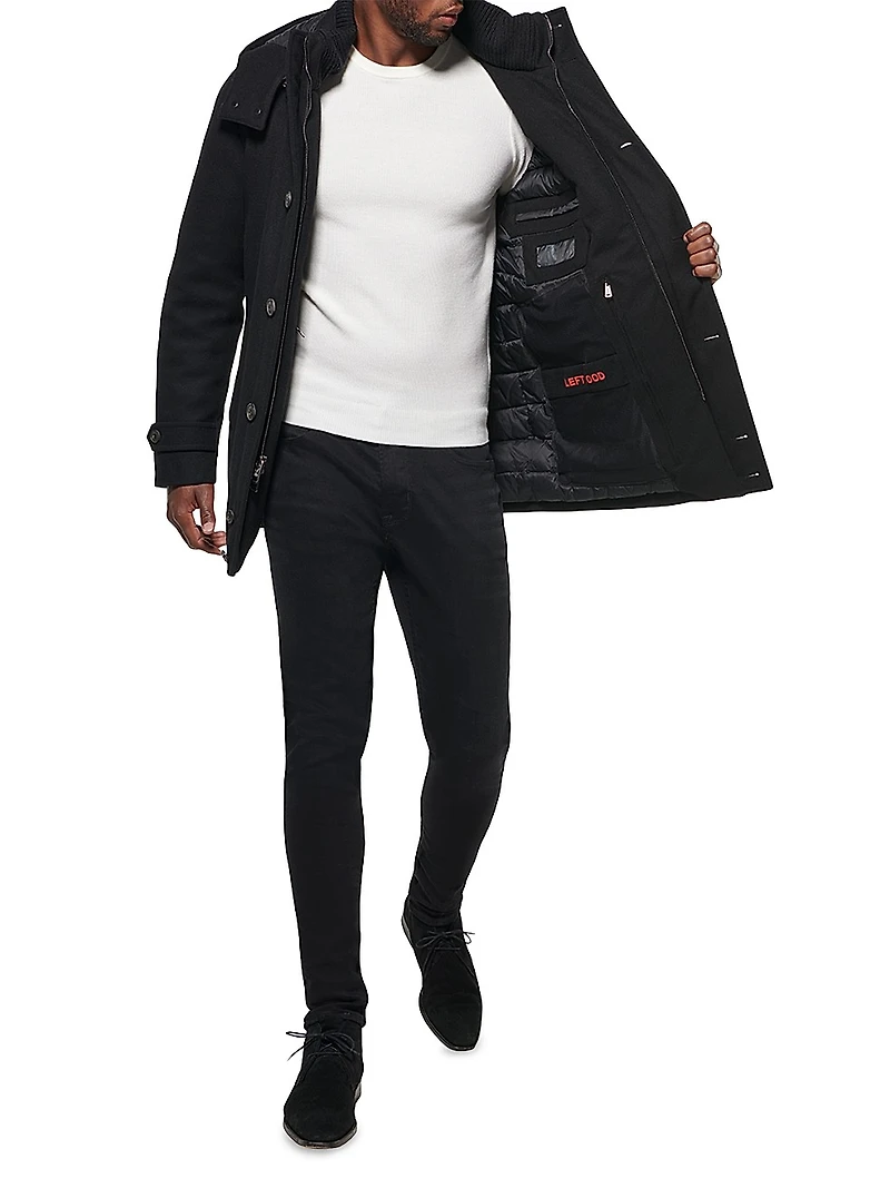 City Active Wool-Blend Down Parka