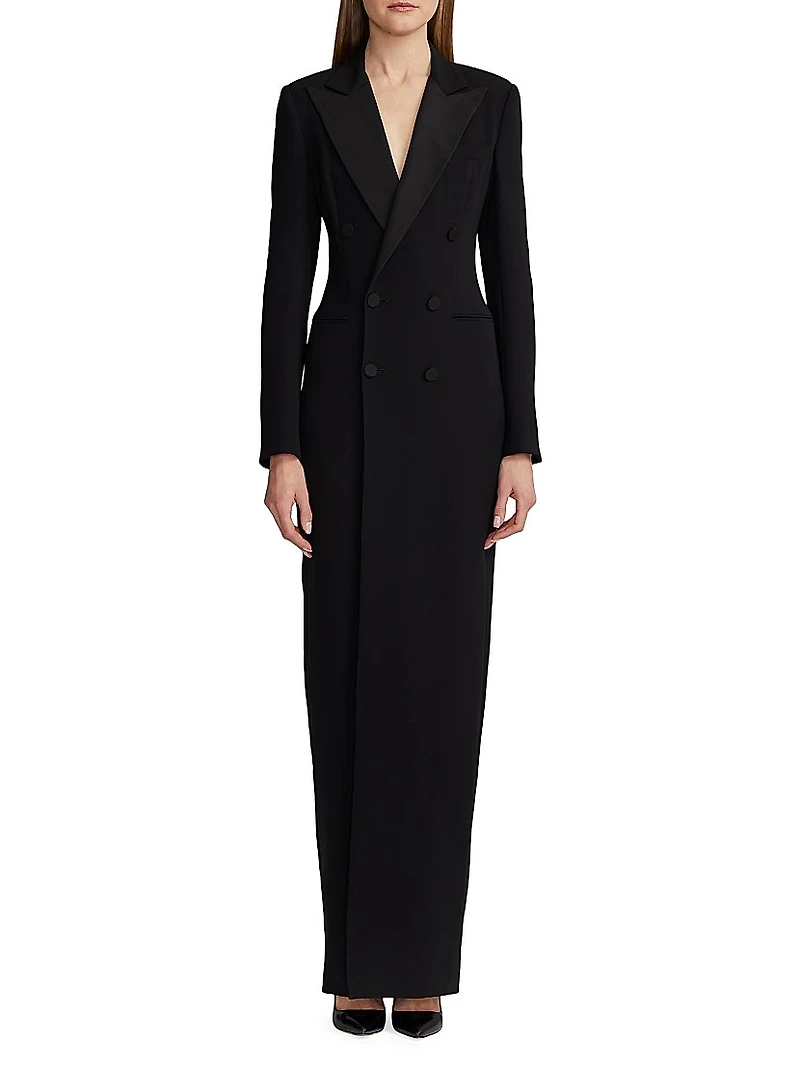 Kristian Silk Tuxedo Dress
