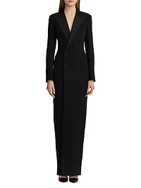 Kristian Silk Tuxedo Dress
