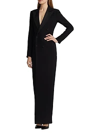 Kristian Silk Tuxedo Dress