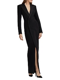 Kristian Silk Tuxedo Dress