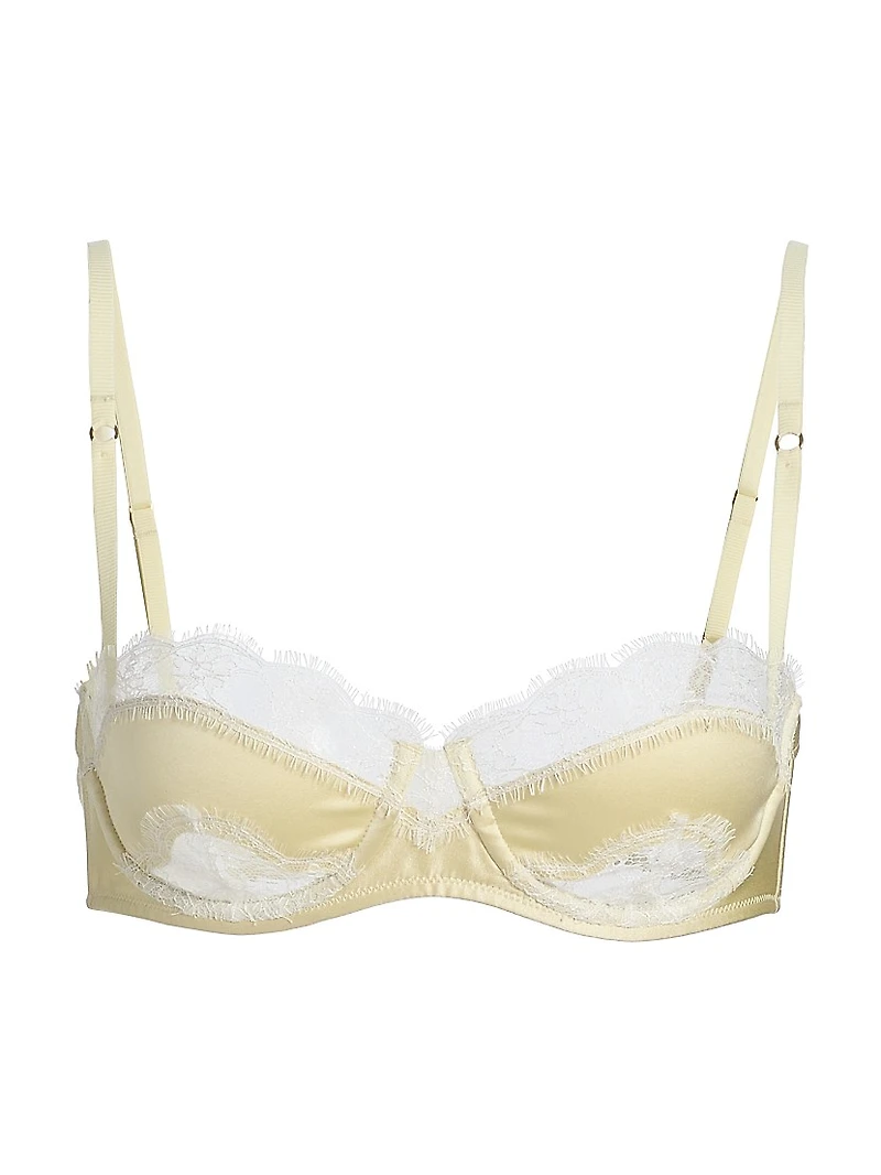 Lace Inset Balconette Bra