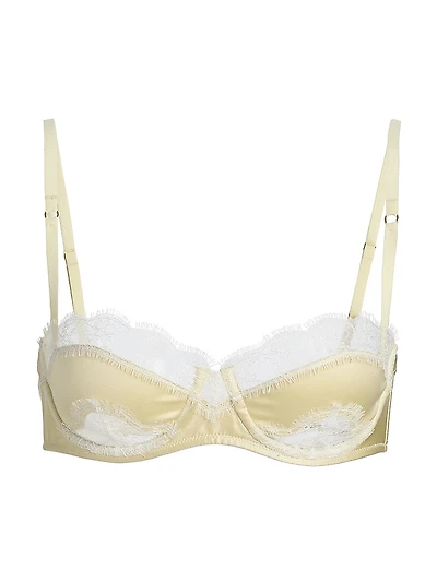 Lace Inset Balconette Bra