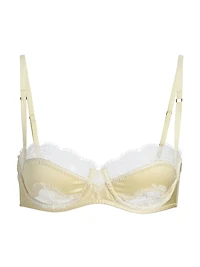 Lace Inset Balconette Bra