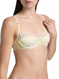 Lace Inset Balconette Bra