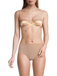 Lace Inset Balconette Bra
