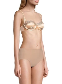 Lace Inset Balconette Bra