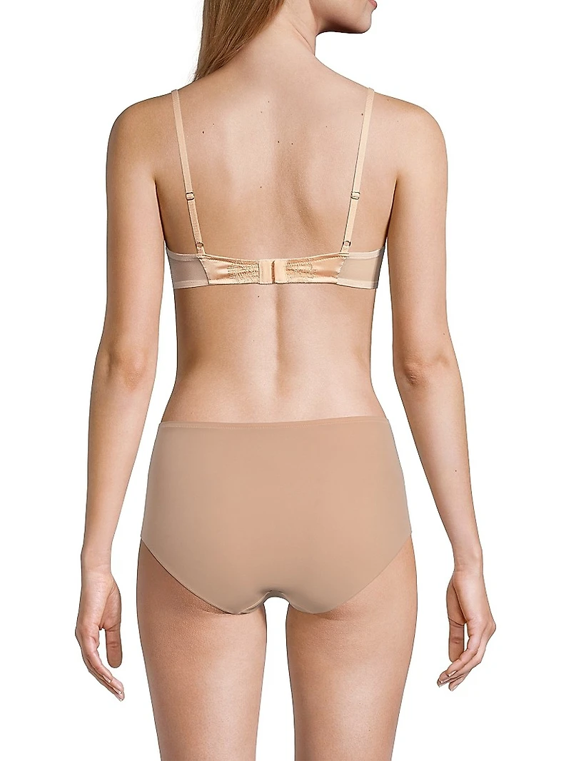 Lace Inset Balconette Bra