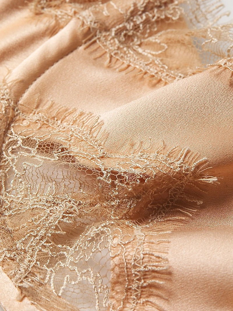 Lace Inset Balconette Bra