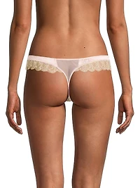 Lace Inset Thong
