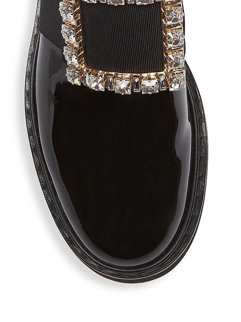 Viv Rangers Strass Patent Leather Chelsea Boots