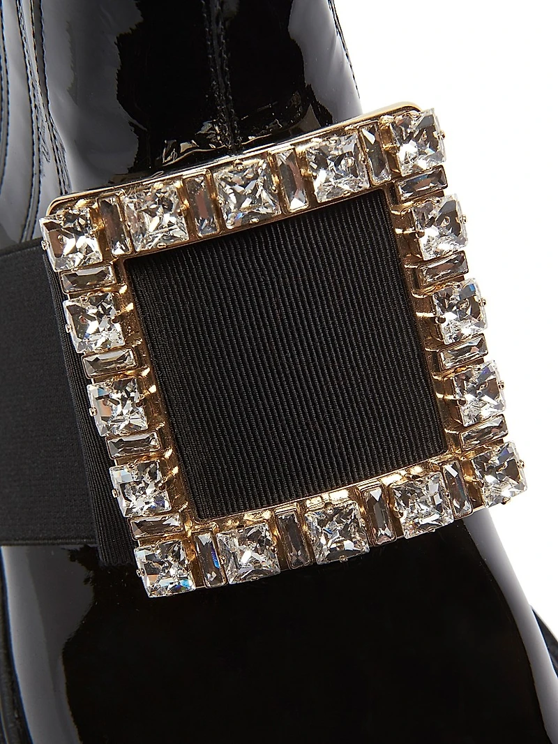 Viv Rangers Strass Patent Leather Chelsea Boots