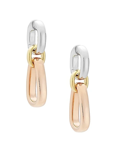 Iconica 18K Tri-Tone Gold Drop Earrings