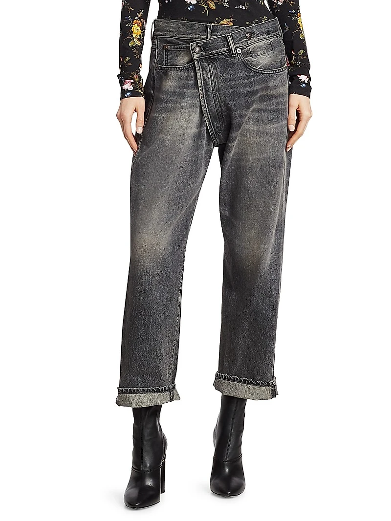 Faded Crossover Jeans