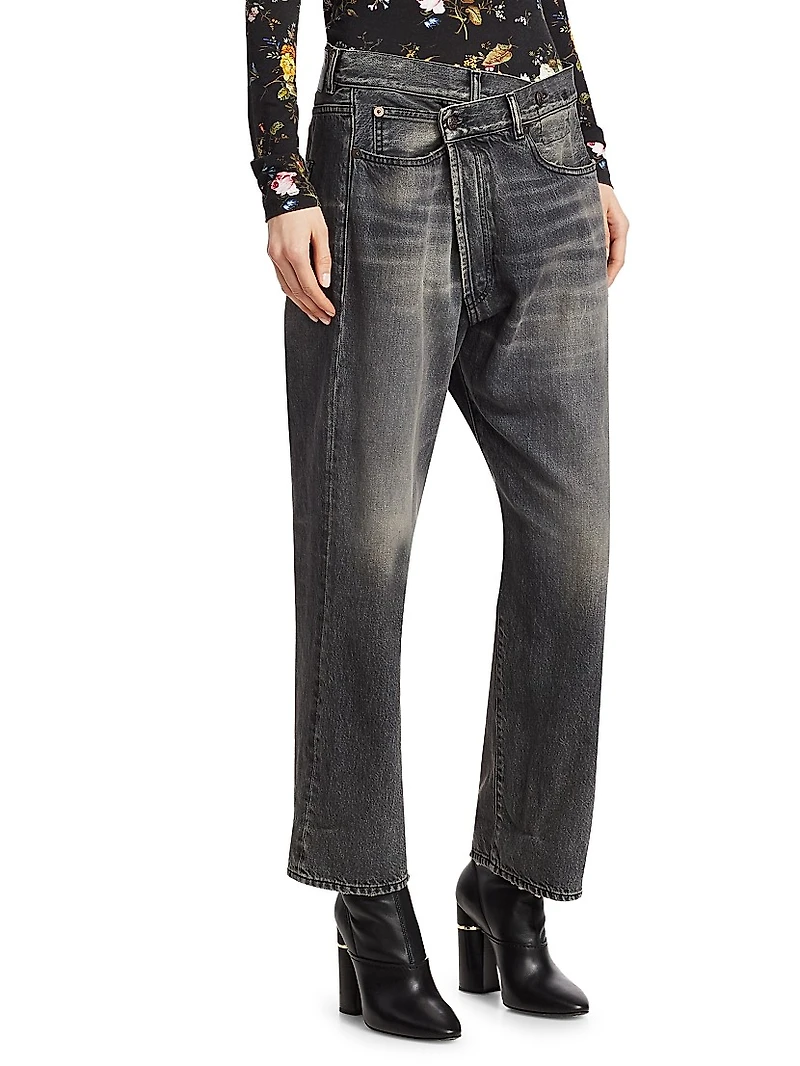 Faded Crossover Jeans