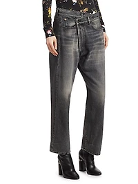Faded Crossover Jeans