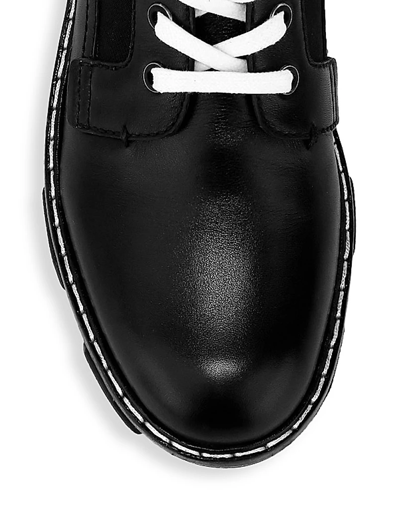 Shiloh Lace-Up Leather Combat Boots