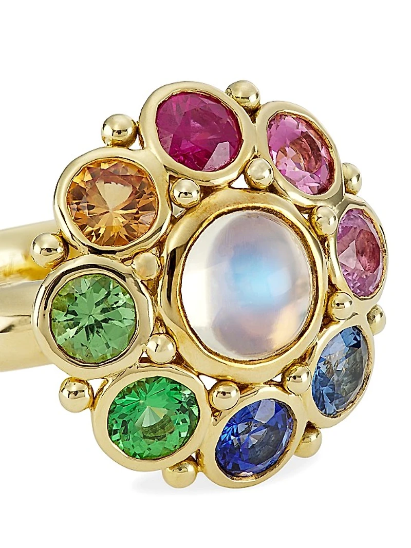 Celestial 18K Yellow Gold & Multi-Stone Stella Cluster Ring