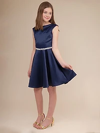 Girl's Lace Cap-Sleeve Dress