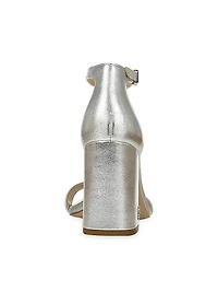 Daniella Leather Block-Heeled Sandals