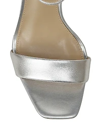 Daniella Leather Block-Heeled Sandals