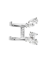 Serti Sur Vide 18K White Gold & 0.56 TCW Diamond Ring