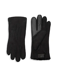Contrast Sheepskin Touch Tech Gloves