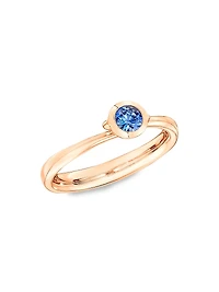 Bouton 18K Rose Gold & Blue Sapphire Ring