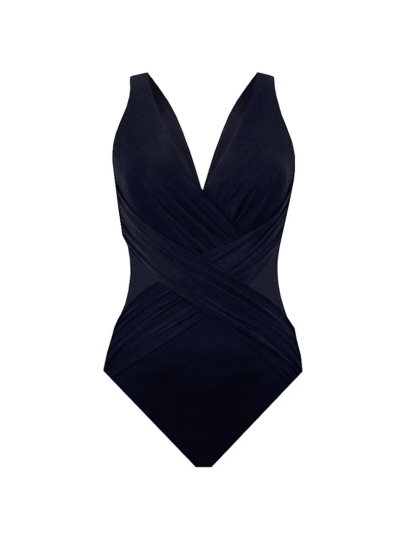 Illusionists Cross-Over One-Piece Swimsuit