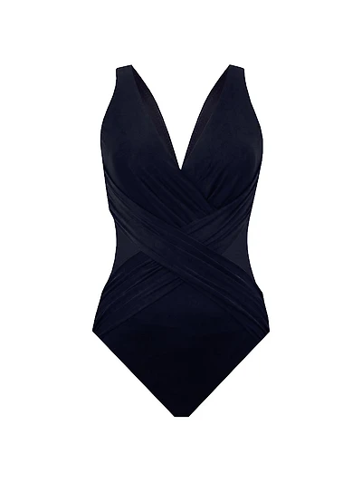 Illusionists Cross-Over One-Piece Swimsuit