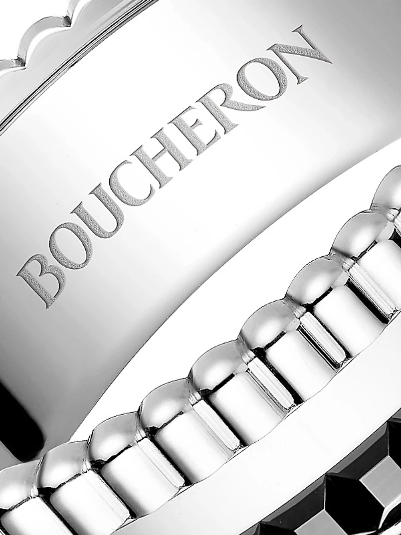 Unisex Quatre Black Edition 18K White Gold & PVD Ring