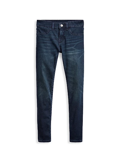 Little Girl's & Aubrie Denim Leggings