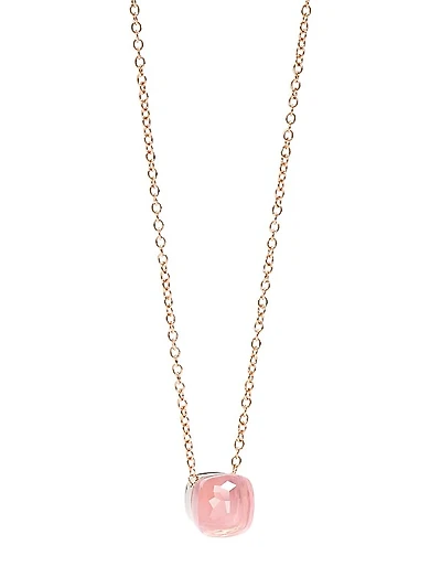 Nudo 18K Rose Gold & White Gold & Rose Quartz Pendant Necklace