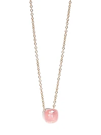 Nudo 18K Rose Gold & White Gold & Rose Quartz Pendant Necklace