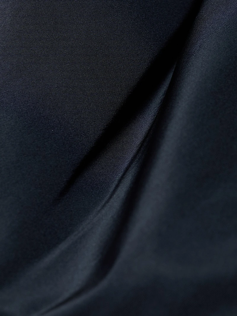 Silk Faille One-Shoulder Gown