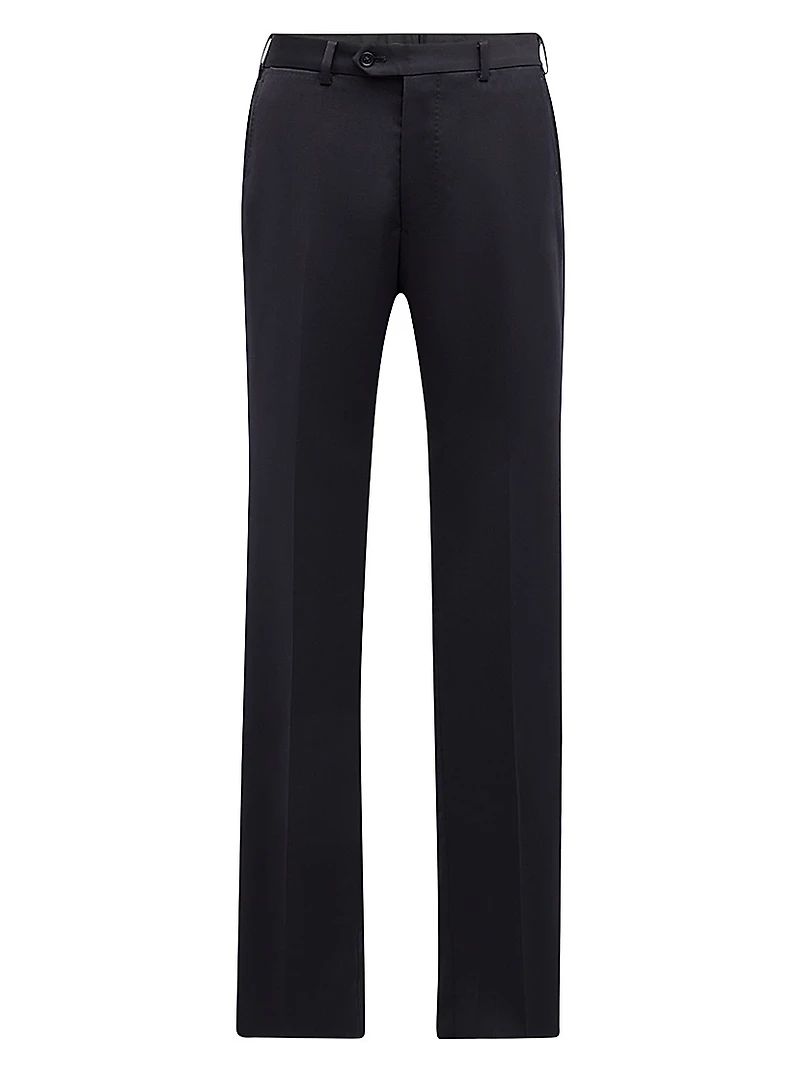Straight-Leg Wool Trousers