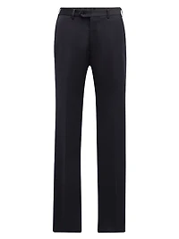 Straight-Leg Wool Trousers