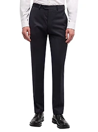 Straight-Leg Wool Trousers