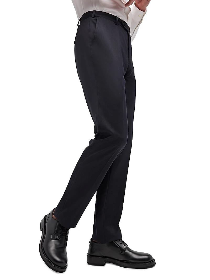 Straight-Leg Wool Trousers
