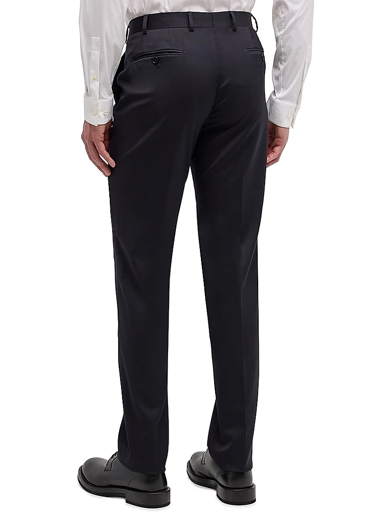 Straight-Leg Wool Trousers