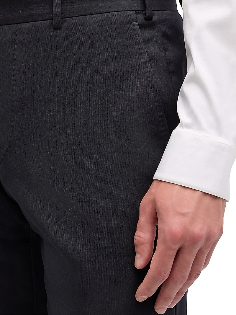 Straight-Leg Wool Trousers