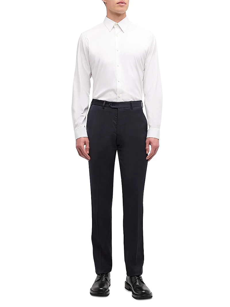 Straight-Leg Wool Trousers