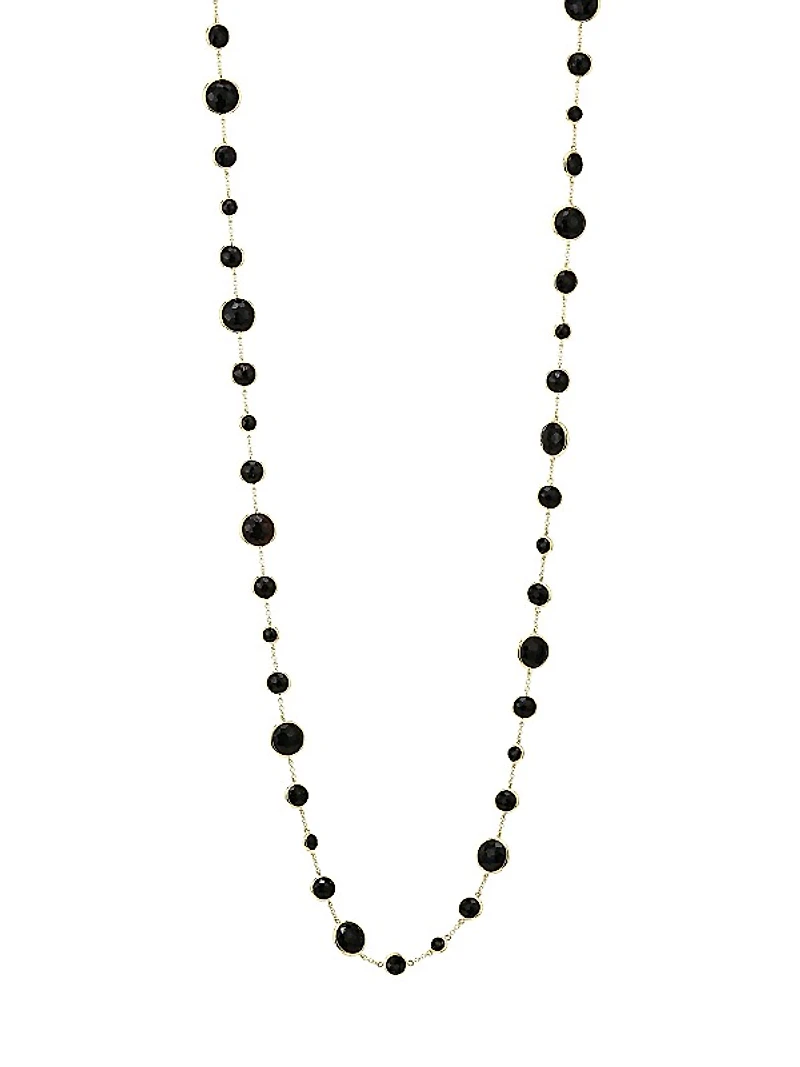 Lollipop® Long Lollitini 18K Yellow Gold & Onyx Necklace