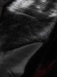 Faux Patent Leather Midi Pencil Skirt